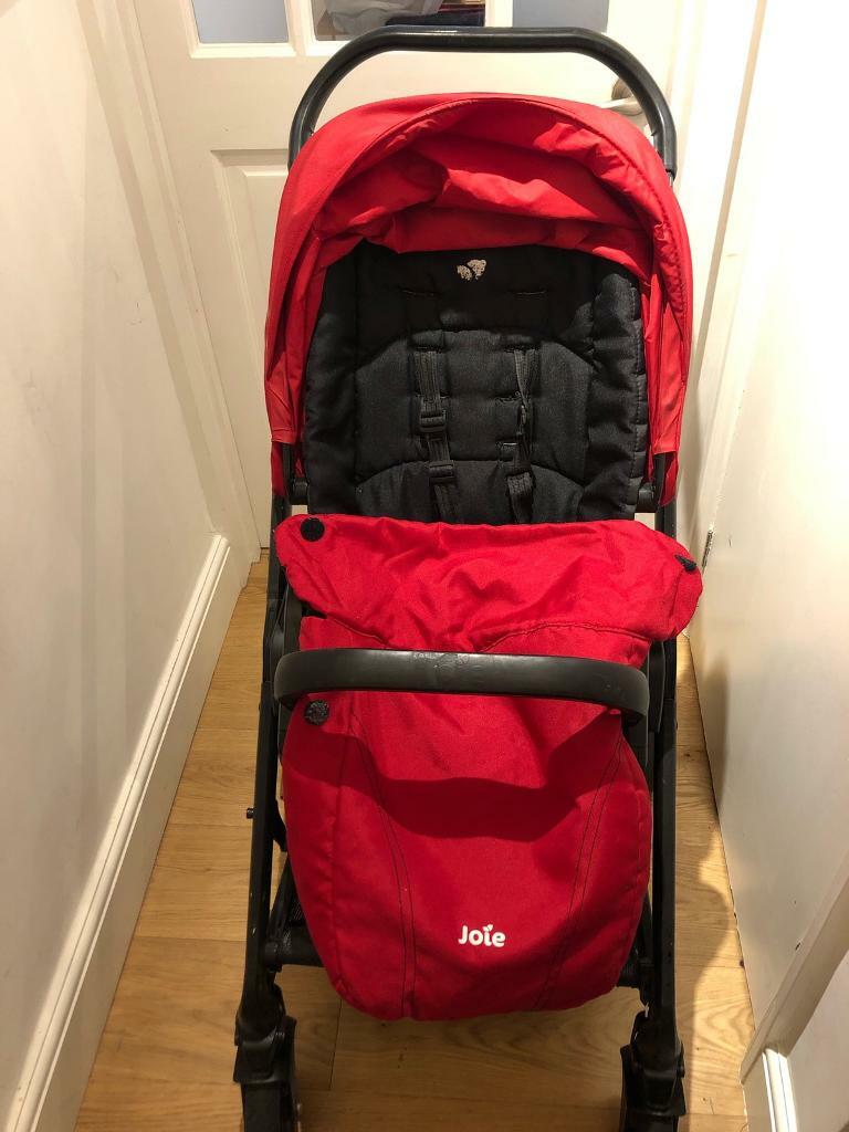 Joie Red Chrome pram, buggy, stroller like new in Muswell Hill
