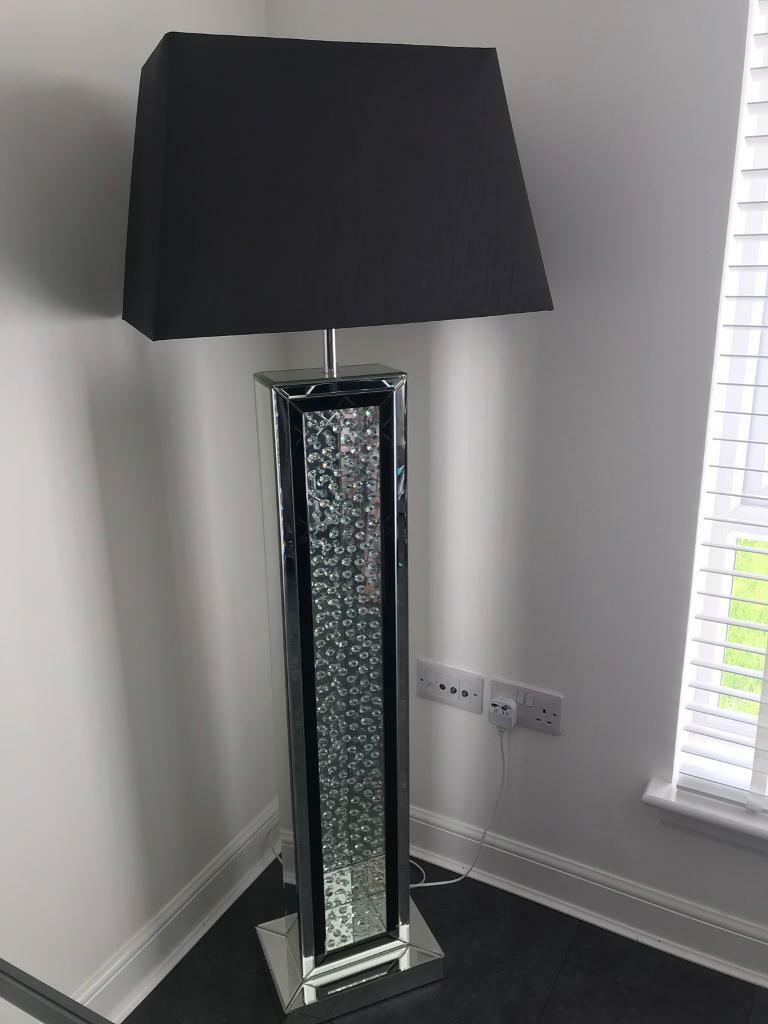 Mirrored Floor Lamp with Black Shade in Glasgow Gumtree