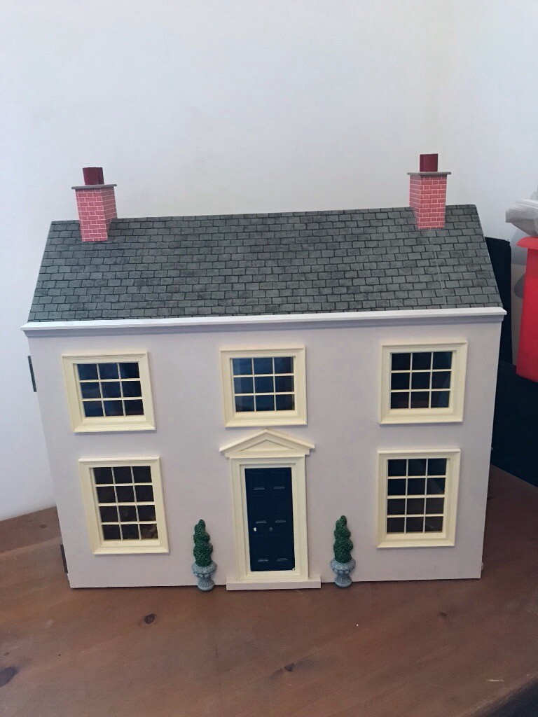 Hand made dolls house including furniture and working lights in