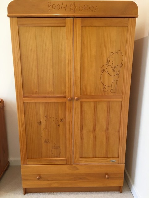 Winnie The Pooh Double Wardrobe In Country Pine Obaby In