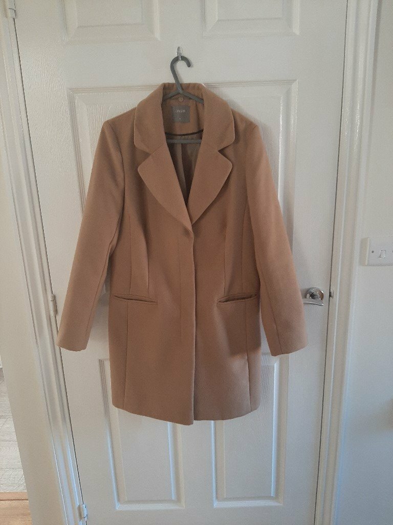 2 LADIES COATS VERYGOOD CONDITON CAMEL COLOURED COAT FROM OASIS GREY