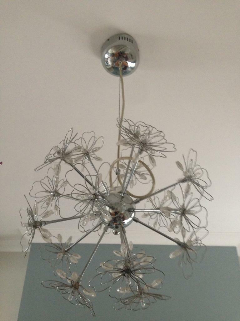 B Q Silver Flower Ceiling Light In Barry Vale Of Glamorgan Gumtree