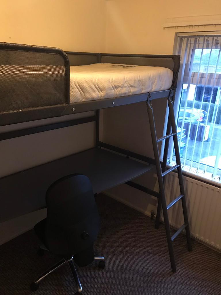 Ikea High single bed with desk in Finaghy, Belfast Gumtree