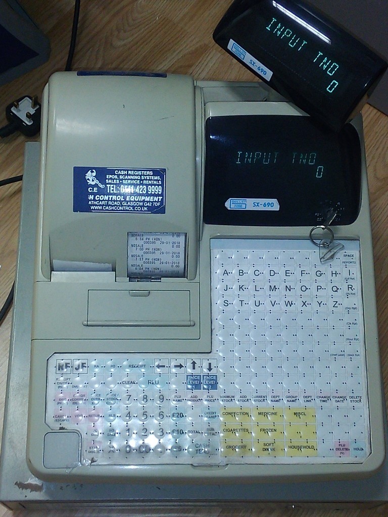 GELLER SX690 CASH REGISTER till with keys* General Retail