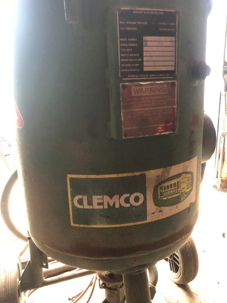Hodge Clemco Shot Blasting Pot 2040 Refurbed 2040 6 bag Shot Blaster