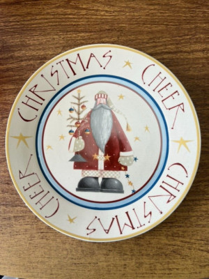 Williraye Studio ''SANTA COOKIE PLATE''  ww2433 - NEW IN BOX - 2002 -  RARE