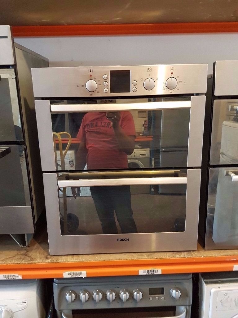 BOSCH Electric built in double Grill/Oven/Stove Silver Glass in