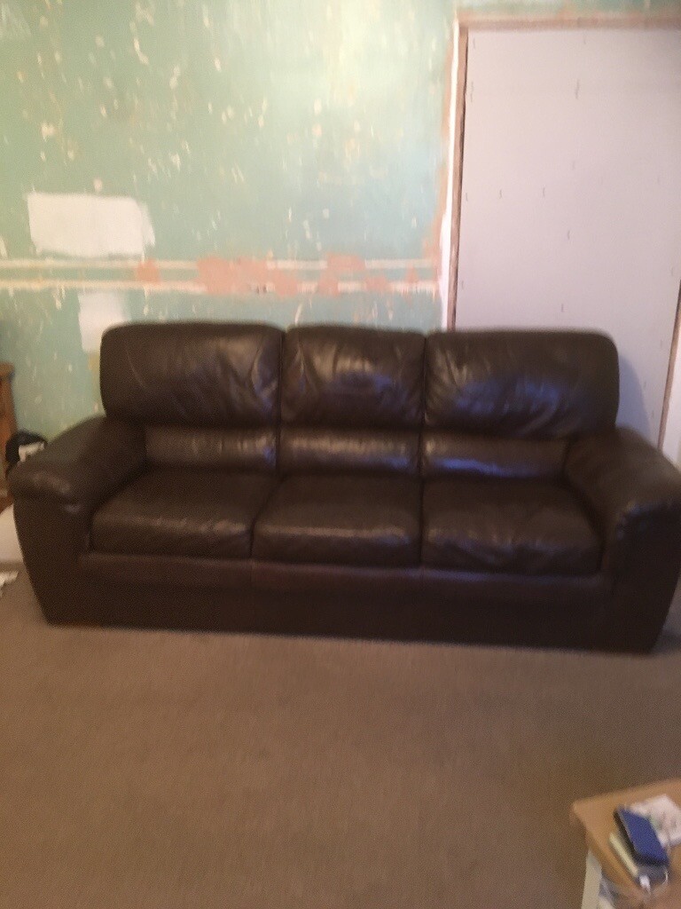 Oak furniture land leather sofa in Blacon, Cheshire Gumtree