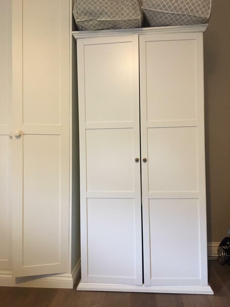 Lovely Double White Wardrobe B Q Isabella Range In Clifton