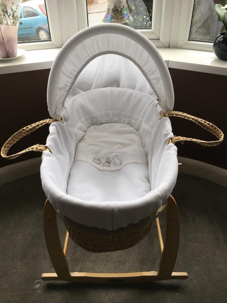 Mamas and papas Moses basket with Clair de lune stand in Southampton