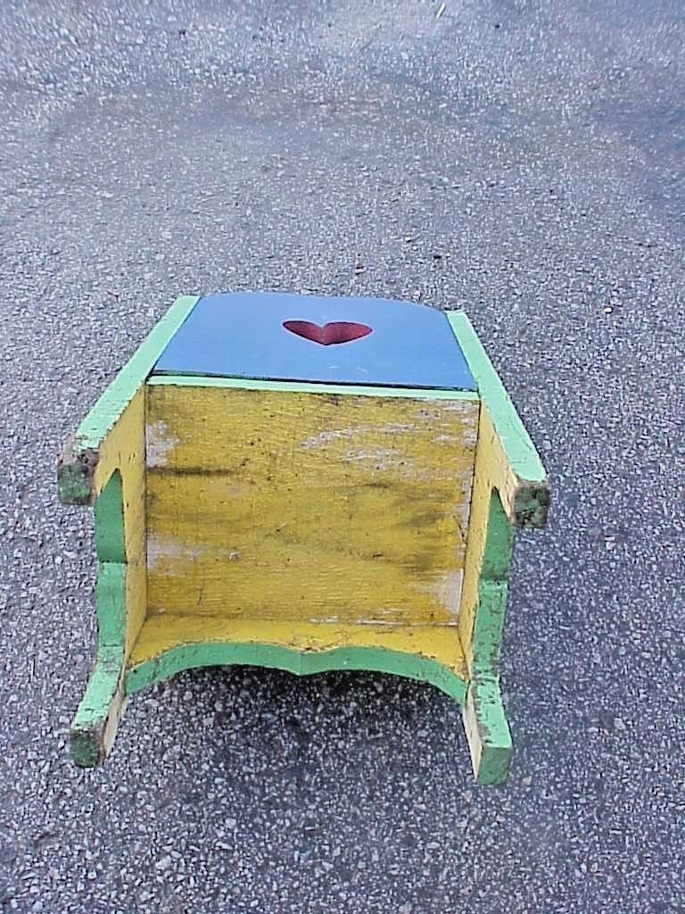 CHILDS WOODEN CHAIR HOMEMADE  INSIDE OR OUTSIDE