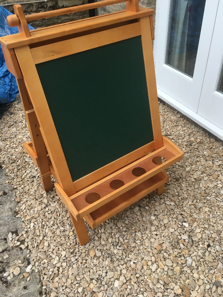 GLTC Wooden Children's Easel with Whiteboard and Blackboard! in