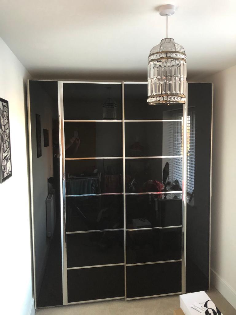 Black Glass Fronted Wardrobe In Newcastle Tyne And Wear
