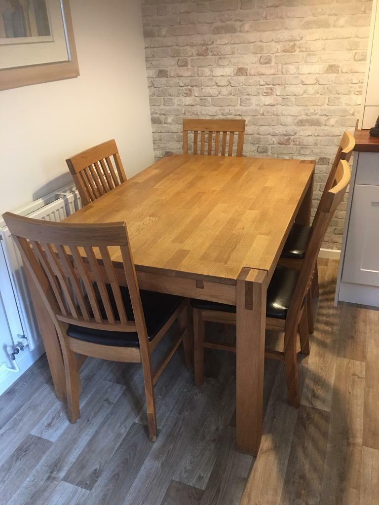 Oak Furniture Land Extendable Dining Table & Chairs in Glenrothes