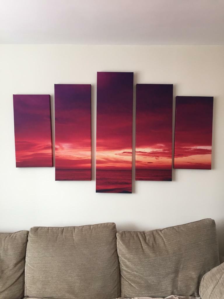 Graham and Brown wall art canvas sunset in Hedon, East Yorkshire