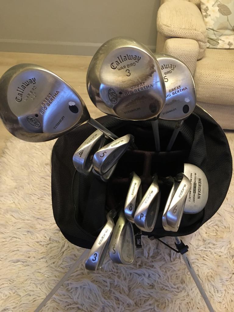 Golf clubs mens set (full) and titleist bag in Leighton Buzzard