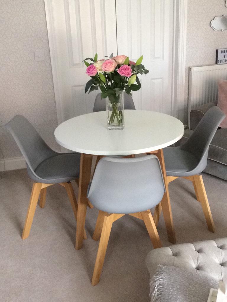 Marks&Spencers round table and 4 x Italian chairs in Norwich, Norfolk