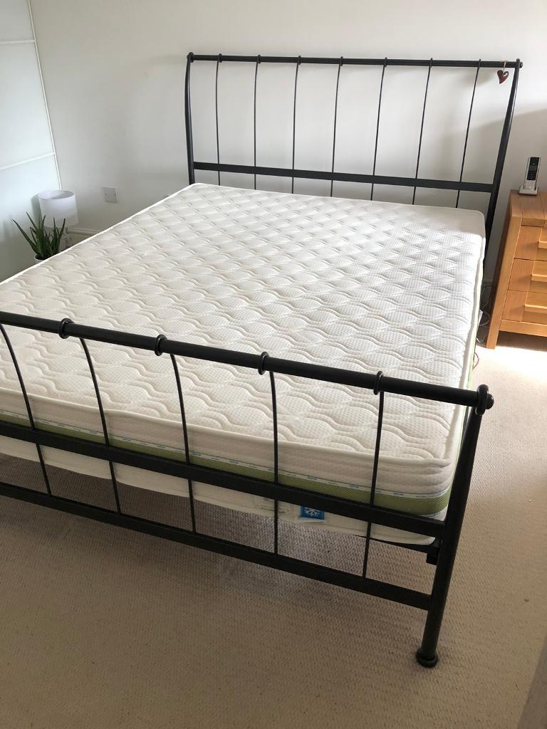 Black metal standard king size bed frame in Erskine, Renfrewshire Gumtree