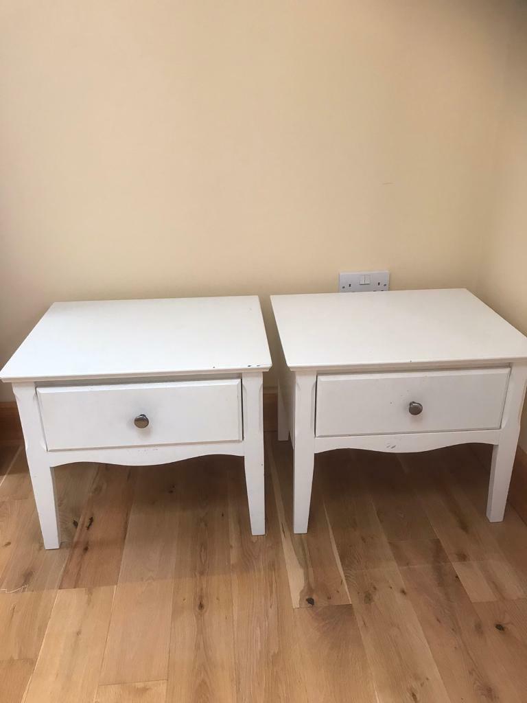 White Wooden Bedside Tables in Peasedown St John, Somerset Gumtree