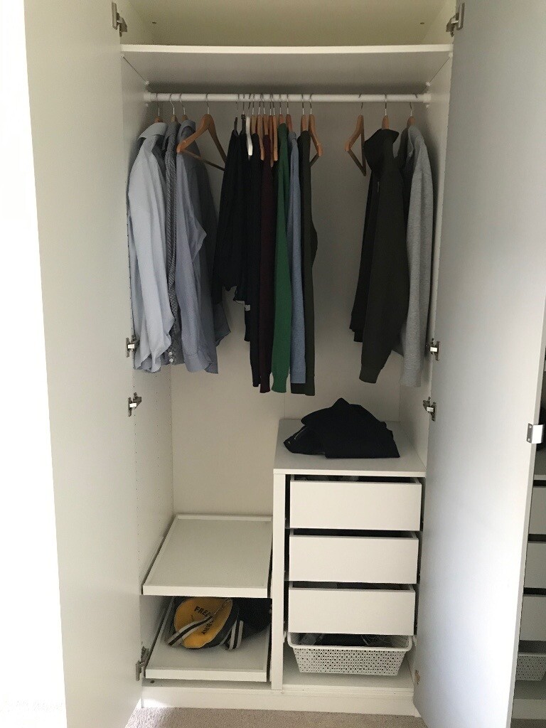 Ikea Pax White Mirrored Wardrobe In Marlow Buckinghamshire