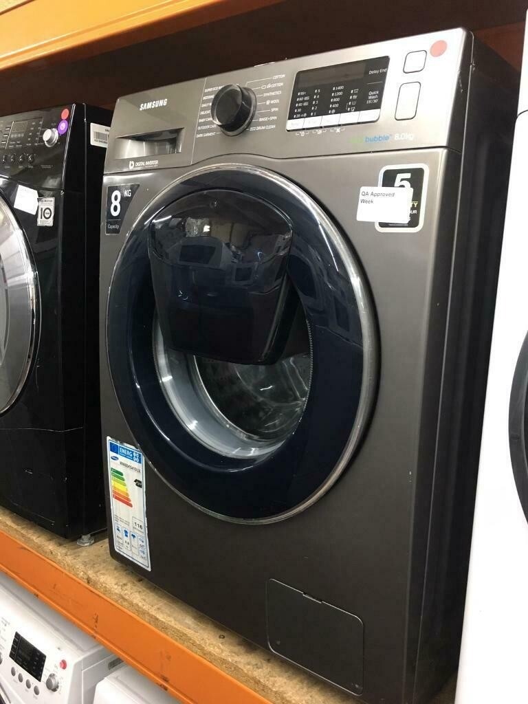 SAMSUNG 8KG GRAPHITE ADD WASH WASHING MACHINE 1400 SPIN A +++ in