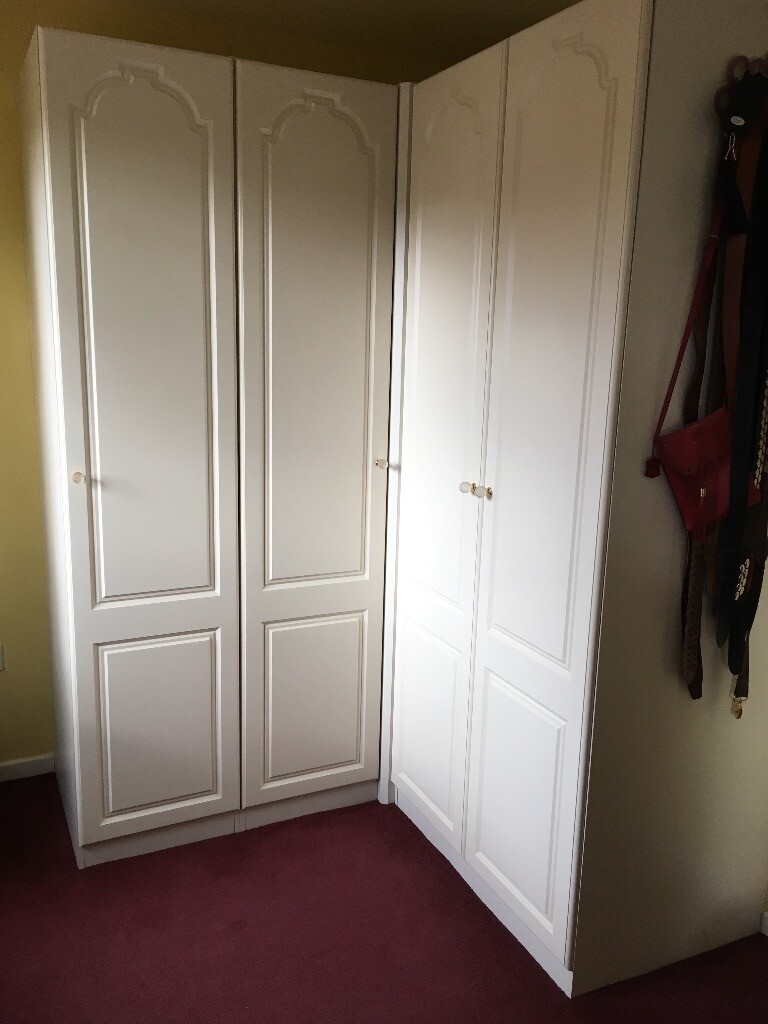 SCHREIBER 4 DOOR CORNER WARDROBE UNIT WHITE in Up Hatherley, Gloucestershire Gumtree