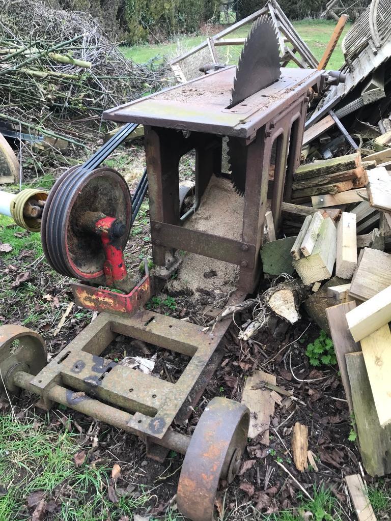 Heavy cast iron saw bench 24 inch blade PTO drive in Taunton
