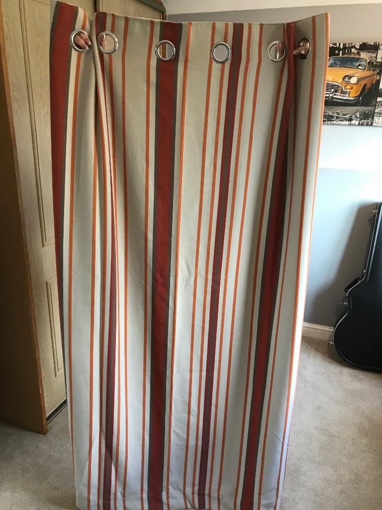 Curtains Next Striped Burnt Orange In Saltash Cornwall Gumtree