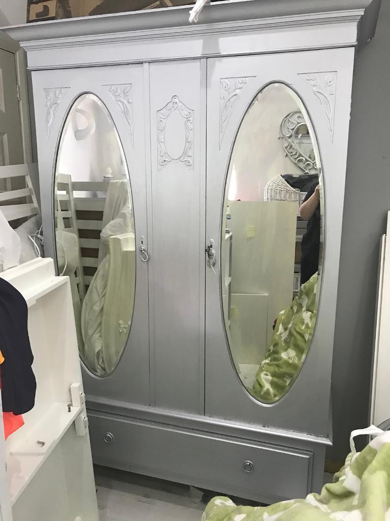 French Style Mirror Wardrobe Silver In Braintree Essex Gumtree
