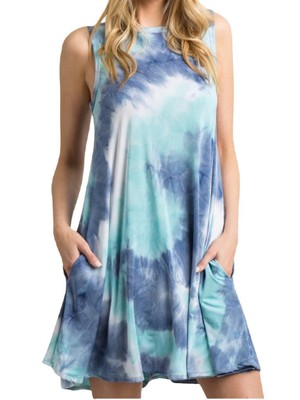 Sleeveless Round Collar Dress with Large Pendulum - Basic Style Women's Dress
