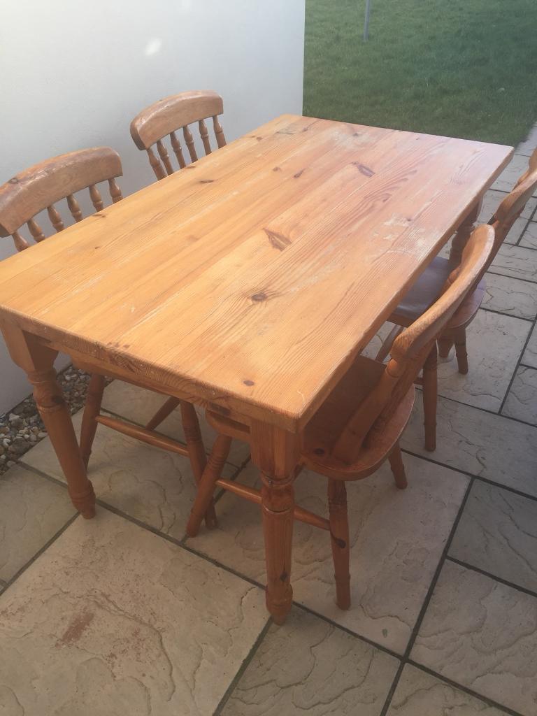Pine Farmhouse Table and 4 x Chairs in Bournemouth, Dorset Gumtree
