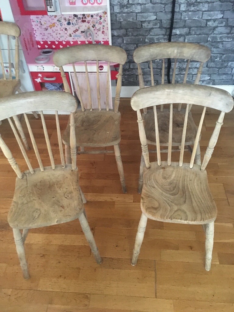 4 Pine chairs in Ely, Cardiff Gumtree
