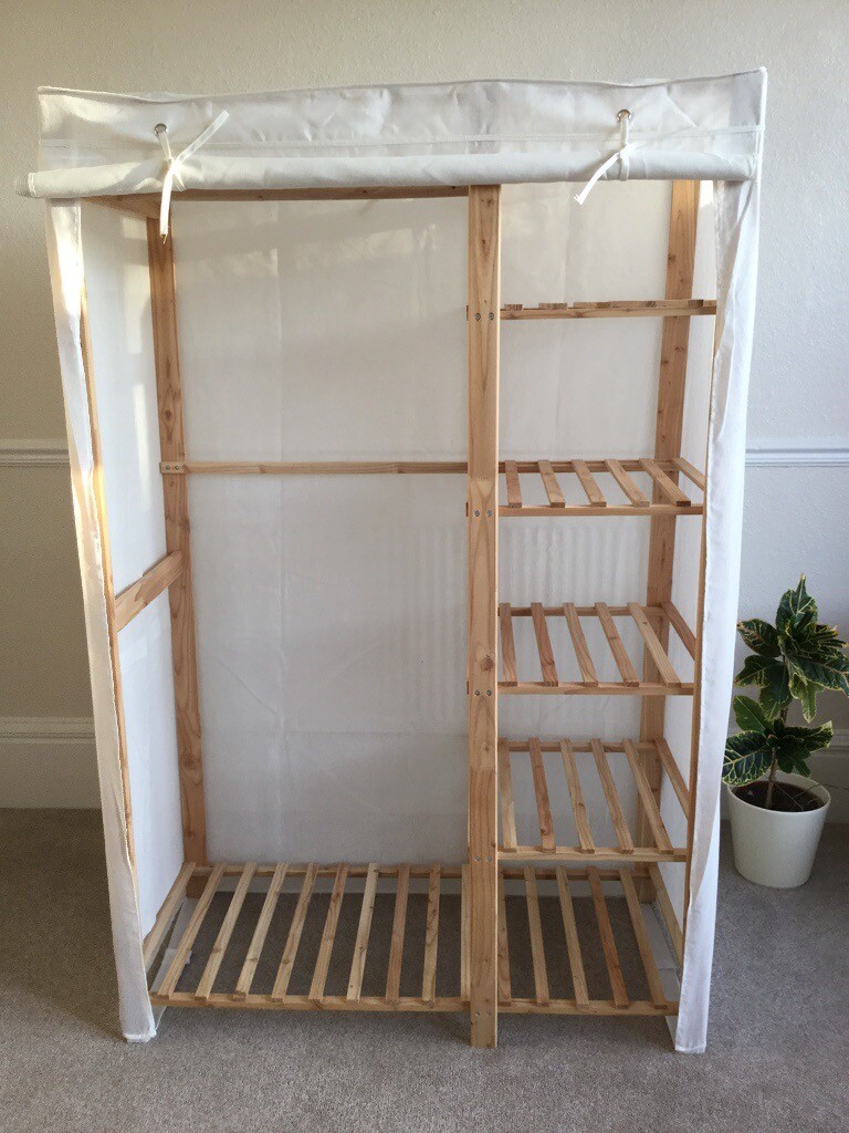 Canvas Wooden Wardrobe As New In Southside Glasgow Gumtree