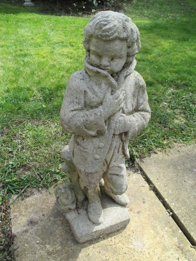 Concrete garden statue of a young man in Ramsgate, Kent Gumtree