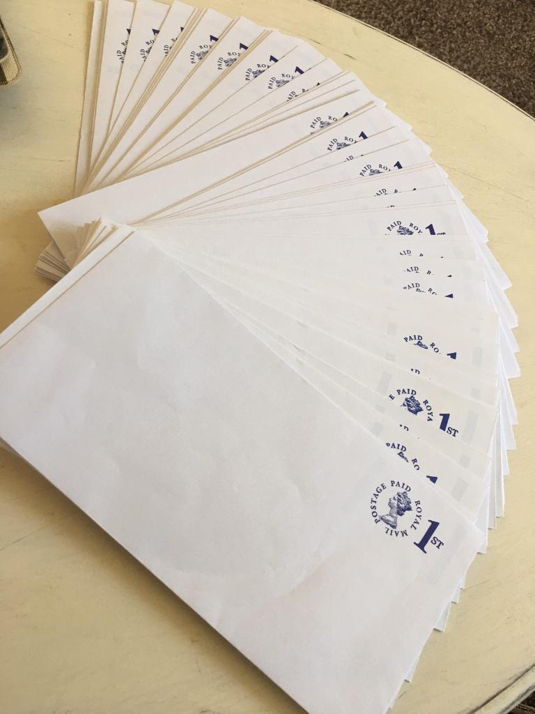 Pre Paid 1st Class Envelopes in Ingatestone, Essex Gumtree