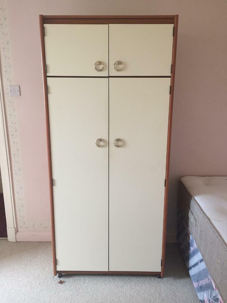 Vintage Schreiber Wardrobe With Shelf And Hanging Rail In