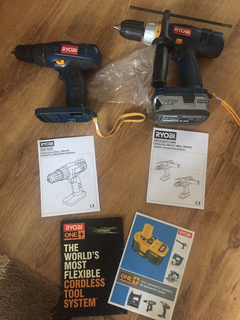RYOBI 18v one + drills in Beddau, Rhondda Cynon Taf Gumtree