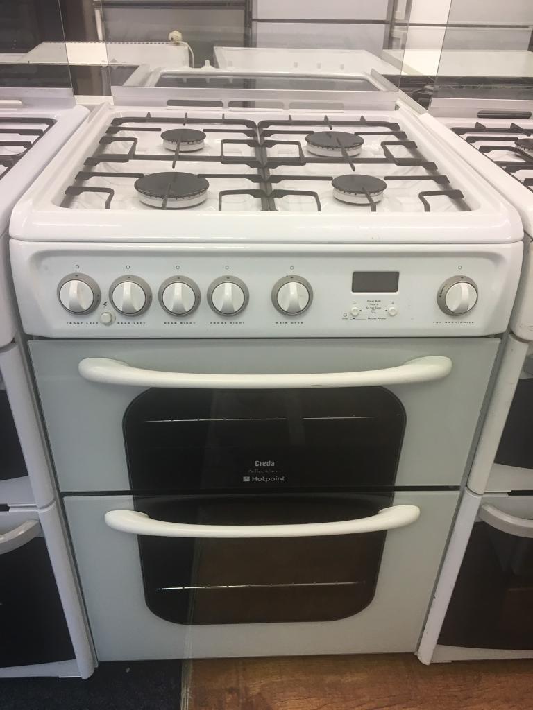 HOTPOINT 60CM ALL GAS COOKER IN WHITE in Bransholme, East Yorkshire