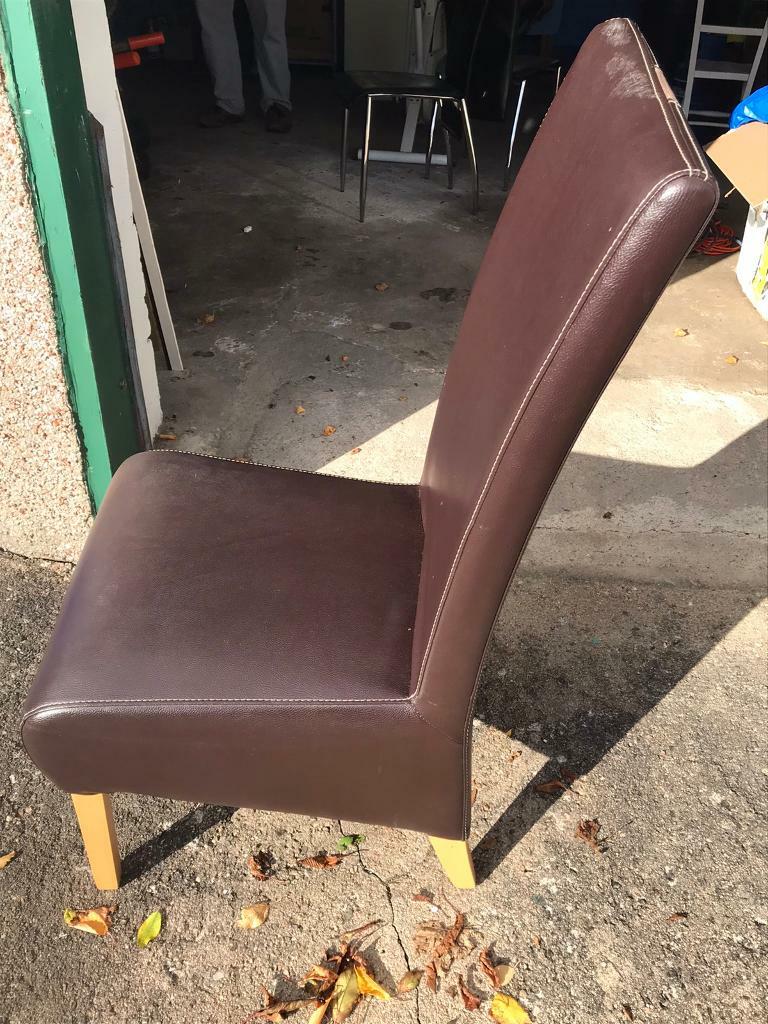 Leather & Suede Dining Chairs x 4 in Kingswells, Aberdeen Gumtree