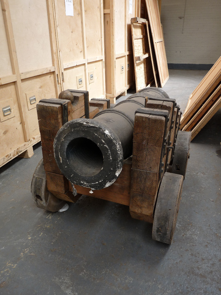 Prop Cannon Life Size Model Replica Military Pirate Ship Wooden and