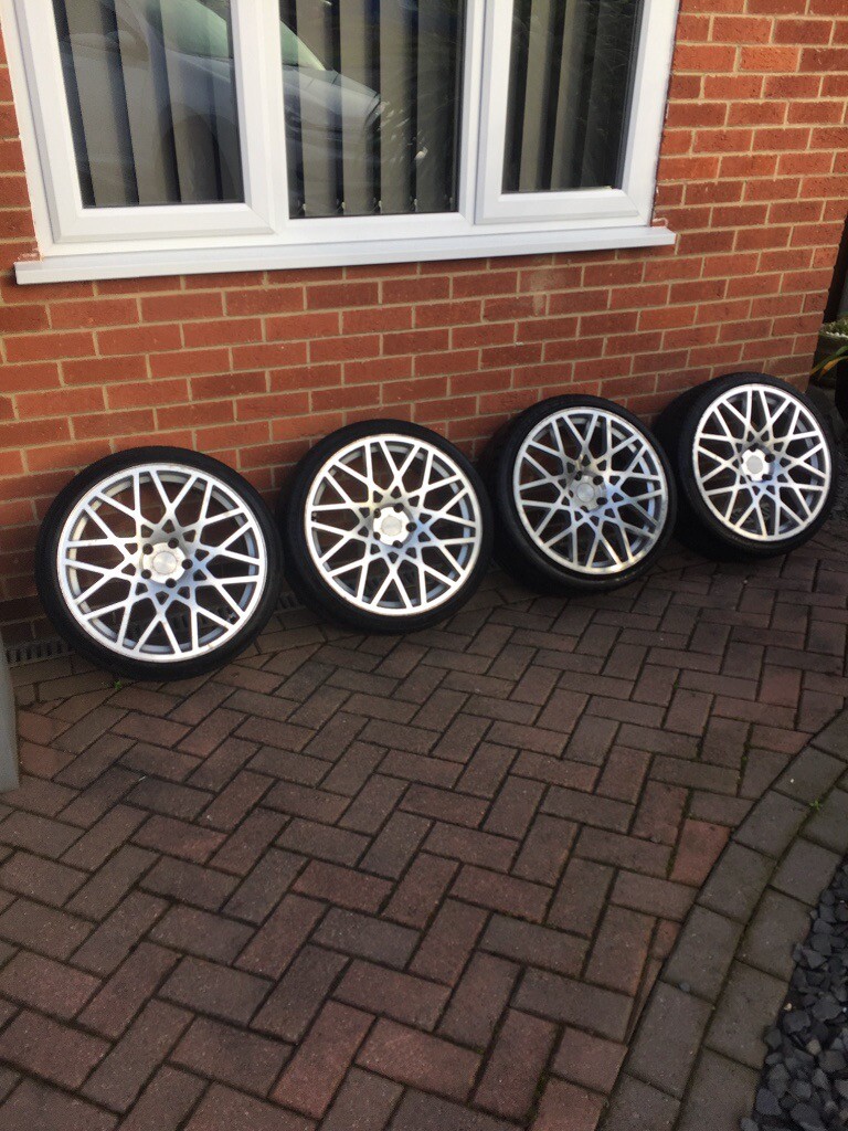 Rotiform BLQ style 19” alloy wheels 5x112 8.5j VW Audi Mercedes Seat