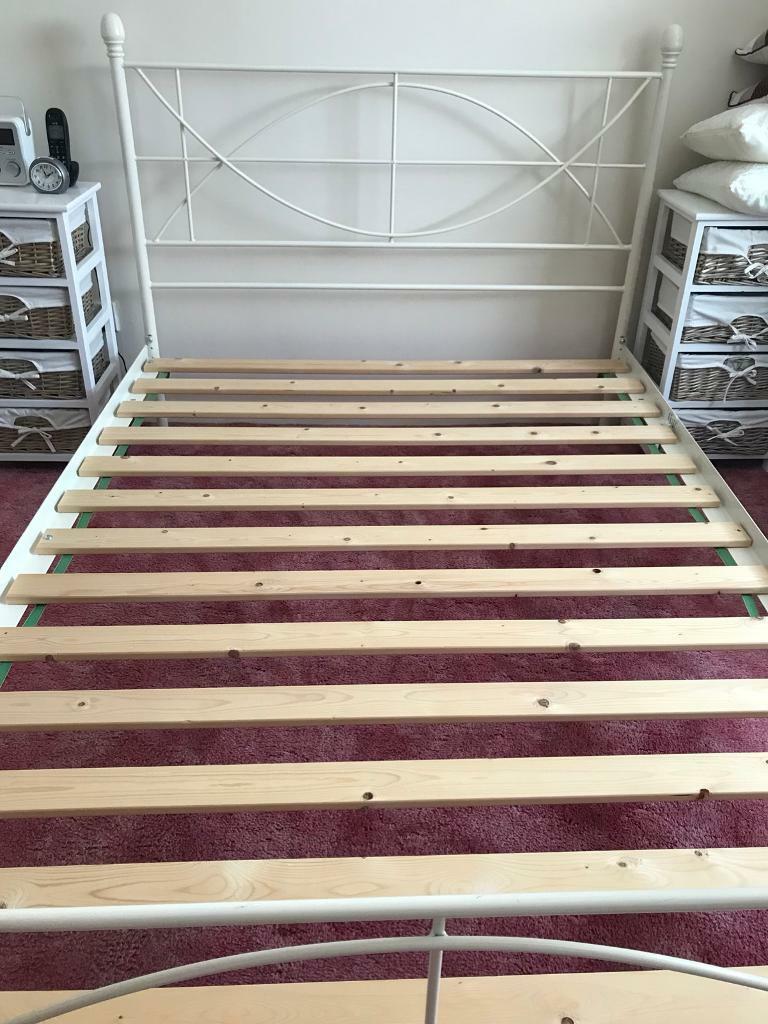 Ivory Metal Double Bed Frame | in Luton, Bedfordshire ...