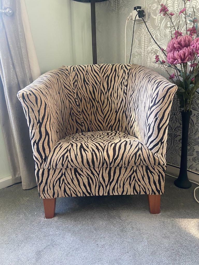 Animal print tub chair in Poole, Dorset Gumtree