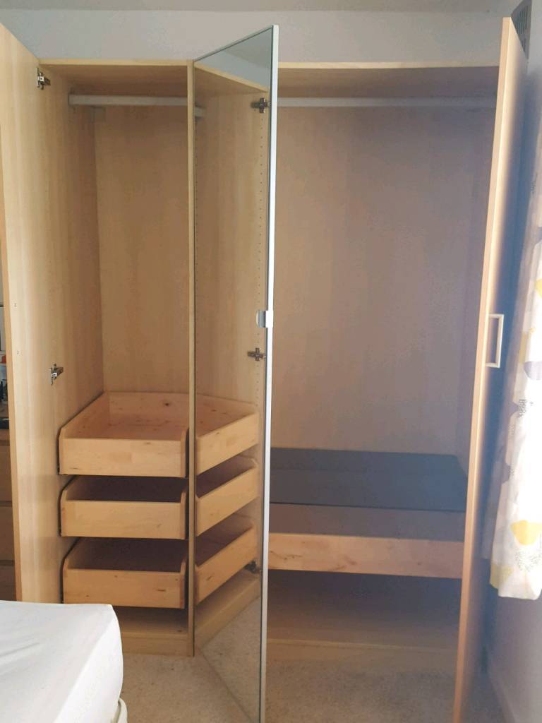 Ikea Triple Pax Wardrobe With Full Length Mirror In Wimbledon