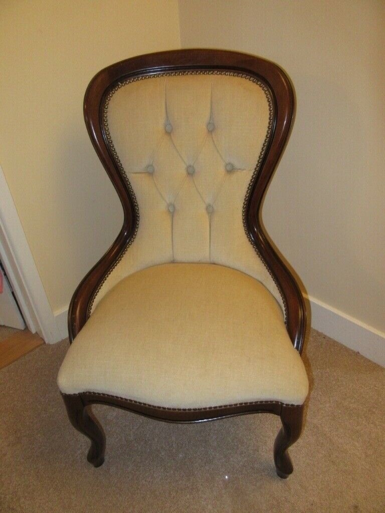 Furniture A Victorian Style Nursing Chair Low Spoon Back Serpentine Front Button Back In Needham Market Suffolk Gumtree