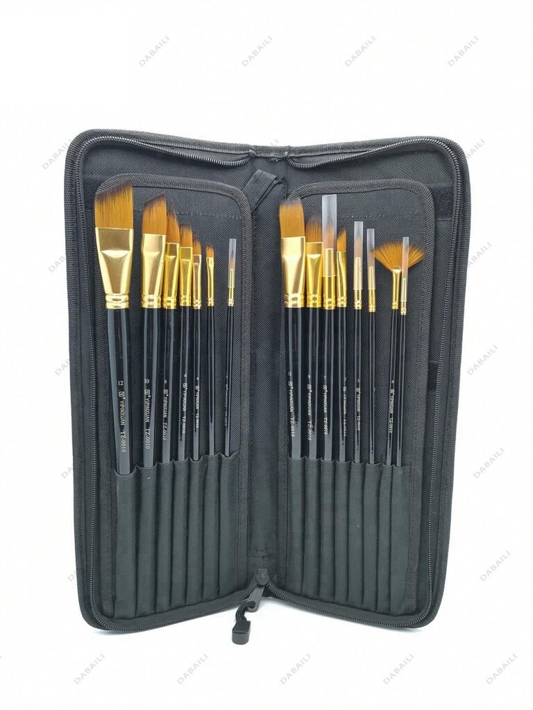 Set 15 Pennelli Professionali Varie Misure In Astuccio Pittura Hobby Tz-0010 bal
