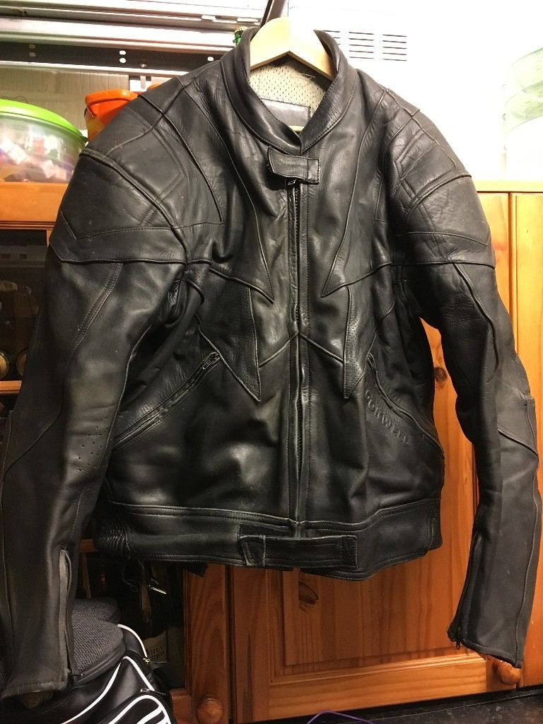 Armoured padded Motorcycle Bike Leather Jacket XXL by Lookwell | in Exeter, Devon | Gumtree