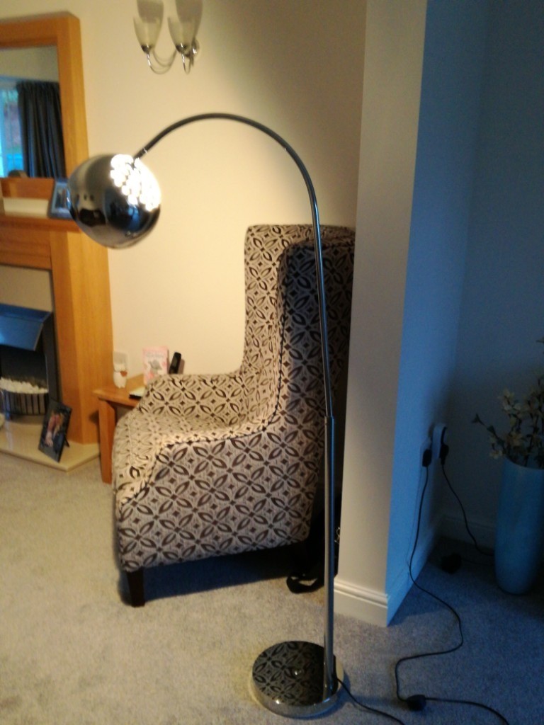 Homebase Silver / Chrome Floor lamp in Holywell, Flintshire Gumtree