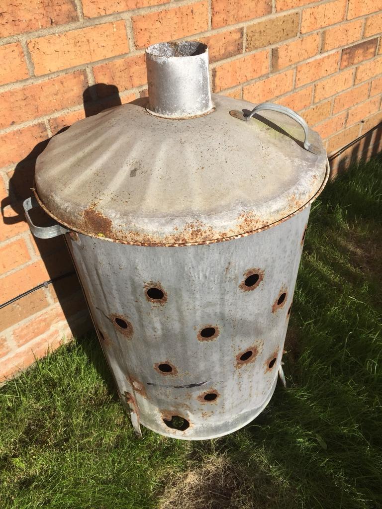 Galvanised Incinerator / Burning Bin Free for collection in