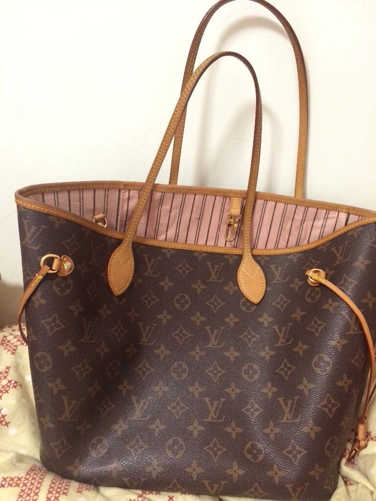 LV Louis Vuitton NEVERFULL MM monogram pink handbag tote Rose ballerine | in Finsbury Park ...